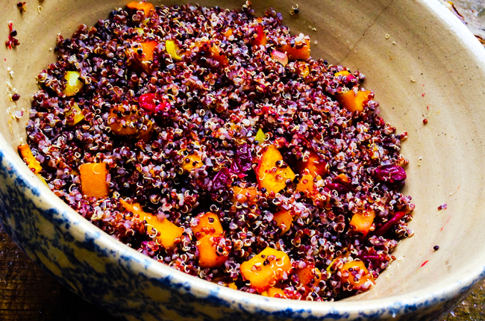 Quinoa Butternut Squash and Cranberry Pilaf